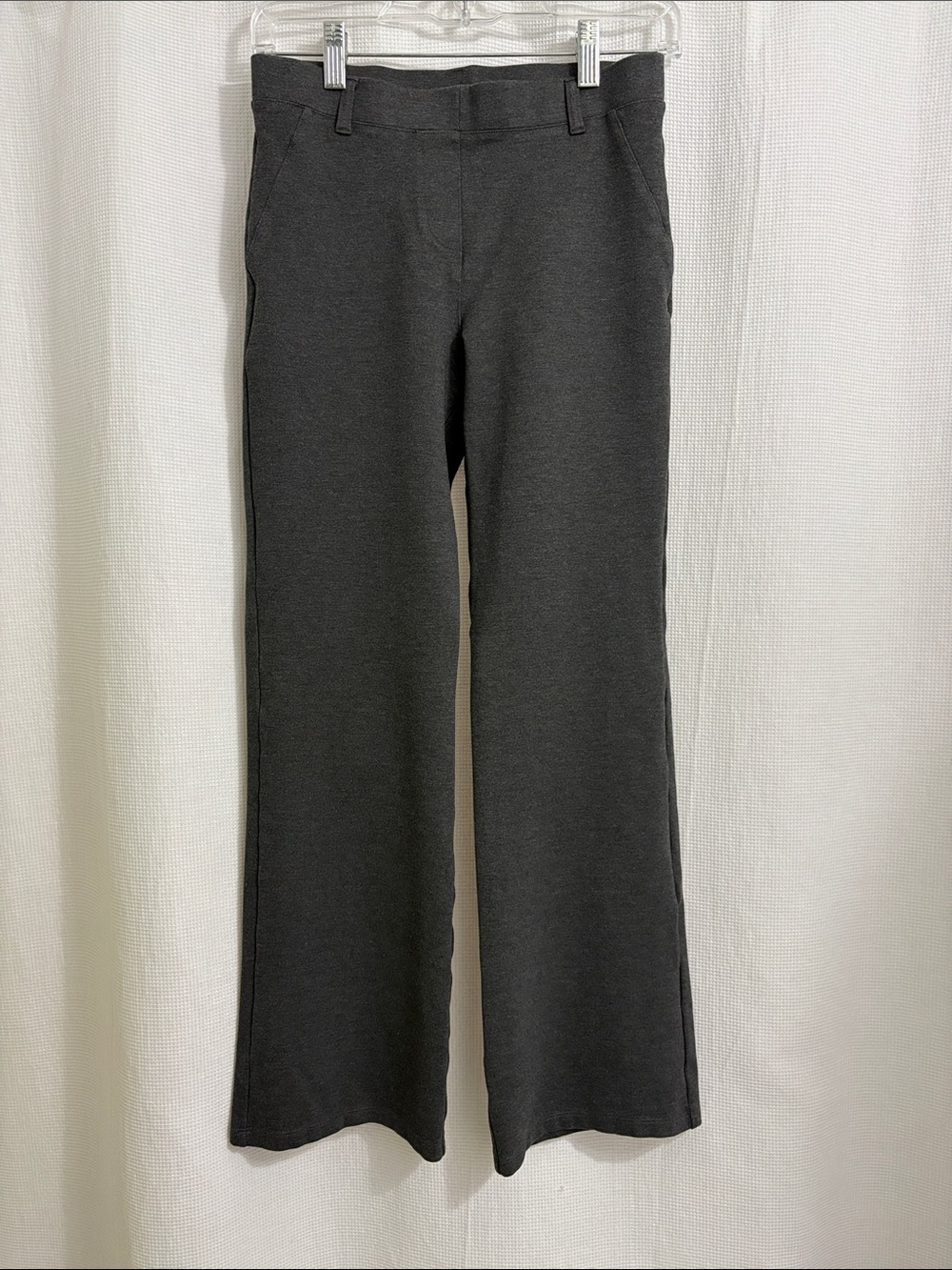 Quince Dark Gray Straight-Leg Knit Pants - Size S